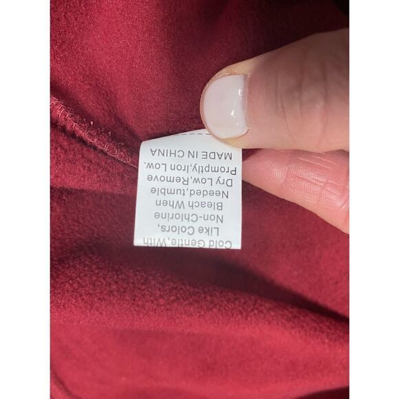 Burgundy Flannel Long Sleeve Button Down Boyfriend Shacket Shirt NWT - Picture 7 of 7